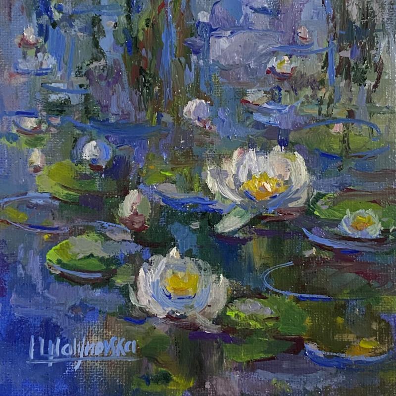 Painting F1009 Nenuphars en eclat  by Malynovska Iryna | Painting Raw art Nature Oil
