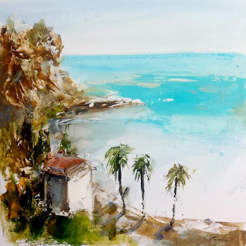 Pintura Bleu azur por Poumelin Richard | Pintura Figurativo Paisajes Aceite Acrílico