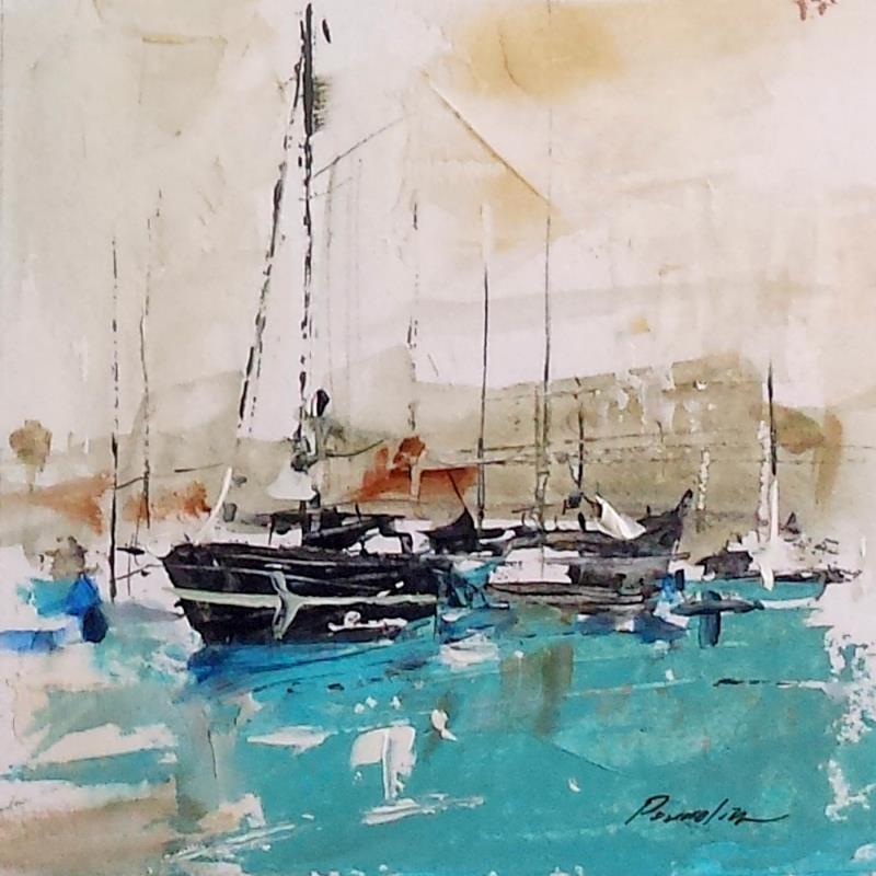Painting la rade by Poumelin Richard | Painting Figurative Marine Oil Acrylic