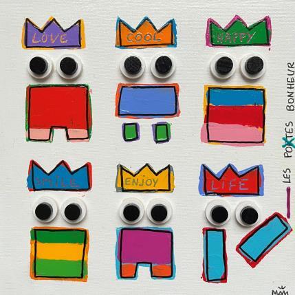 Painting LES POTES by Mam | Painting Pop-art Acrylic Minimalist, Pop icons, Society