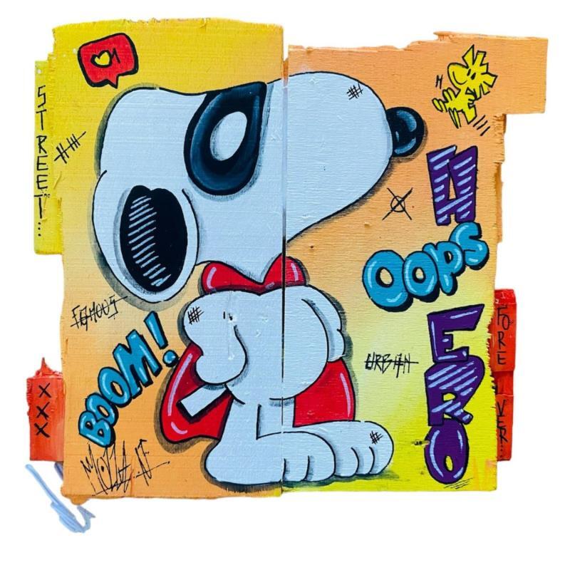 Peinture Hero par Molla Nathalie  | Tableau Pop-art Icones Pop Bois Acrylique Posca