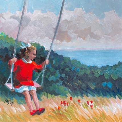 Peinture La balançoire par Alice Roy | Tableau Figuratif Acrylique Nature, Scènes de vie