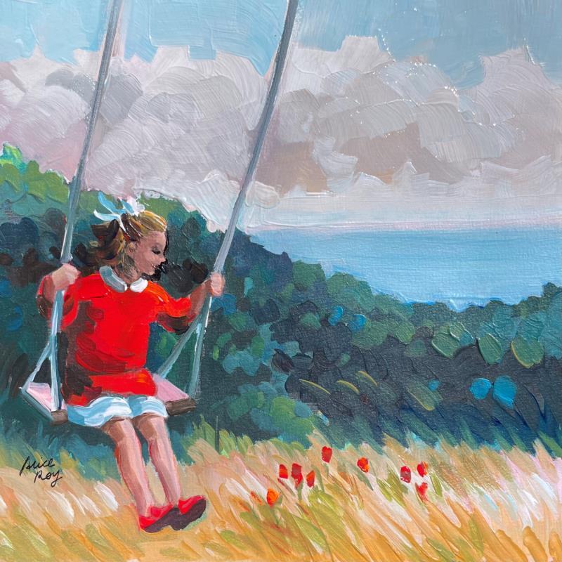 Pintura La balançoire por Alice Roy | Pintura Figurativo Naturaleza Life style Acrílico