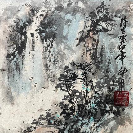 Gemälde Waterfall  von Yu Huan Huan | Gemälde Figurativ Tinte Landschaften