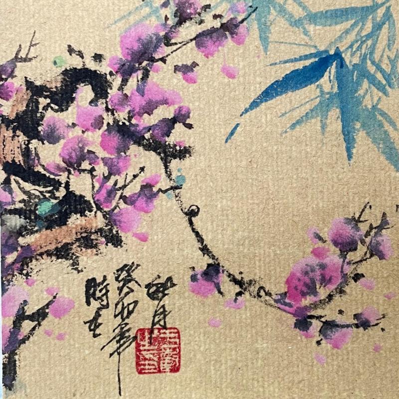 Painting Cherry blossom by Yu Huan Huan | Painting Figurative Nature Ink