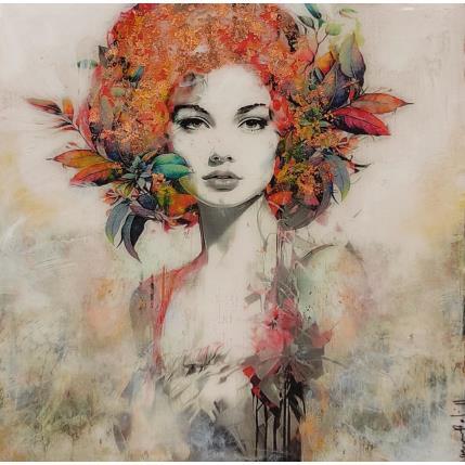 Painting lydia de lara by Bofill Laura | Painting Figurative Acrylic, Resin Pop icons, Portrait