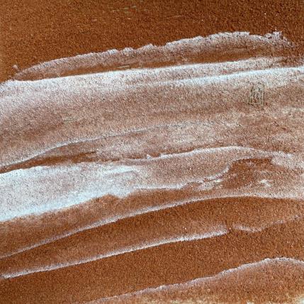 Peinture Carré Découverte 4 par CMalou | Tableau Matiérisme Sable Minimaliste