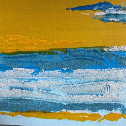 Peinture Carré Découverte 5 par CMalou | Tableau Matiérisme Sable Minimaliste