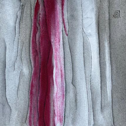 Peinture Carré à Suivre 2 par CMalou | Tableau Matiérisme Sable Minimaliste