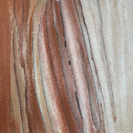 Peinture Carré Tranquille 2 par CMalou | Tableau Matiérisme Sable Minimaliste