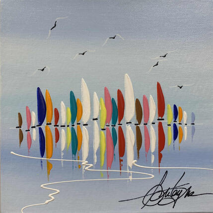 Painting L'horizon des plaisirs by Fonteyne David | Painting Figurative Acrylic Pop icons