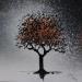 Painting Tree of life by Rey Julien | Painting Figurative Nature Black & White Gold leaf