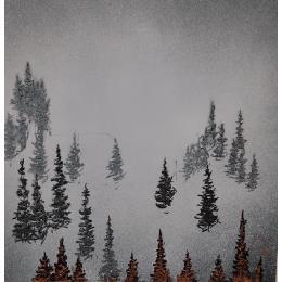 Painting Lost by Rey Julien | Painting Figurative Gold leaf Black & White, Pop icons