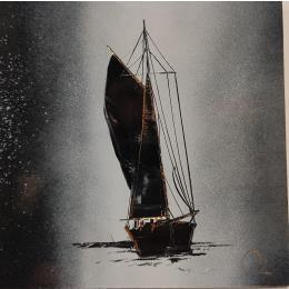 Painting Dans le vent by Rey Julien | Painting Figurative Gold leaf Pop icons