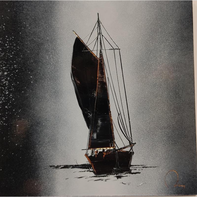 Painting Dans le vent by Rey Julien | Painting Figurative Gold leaf