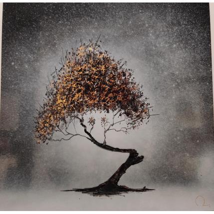 Painting The heir by Rey Julien | Painting Figurative Gold leaf Black & White, Nature