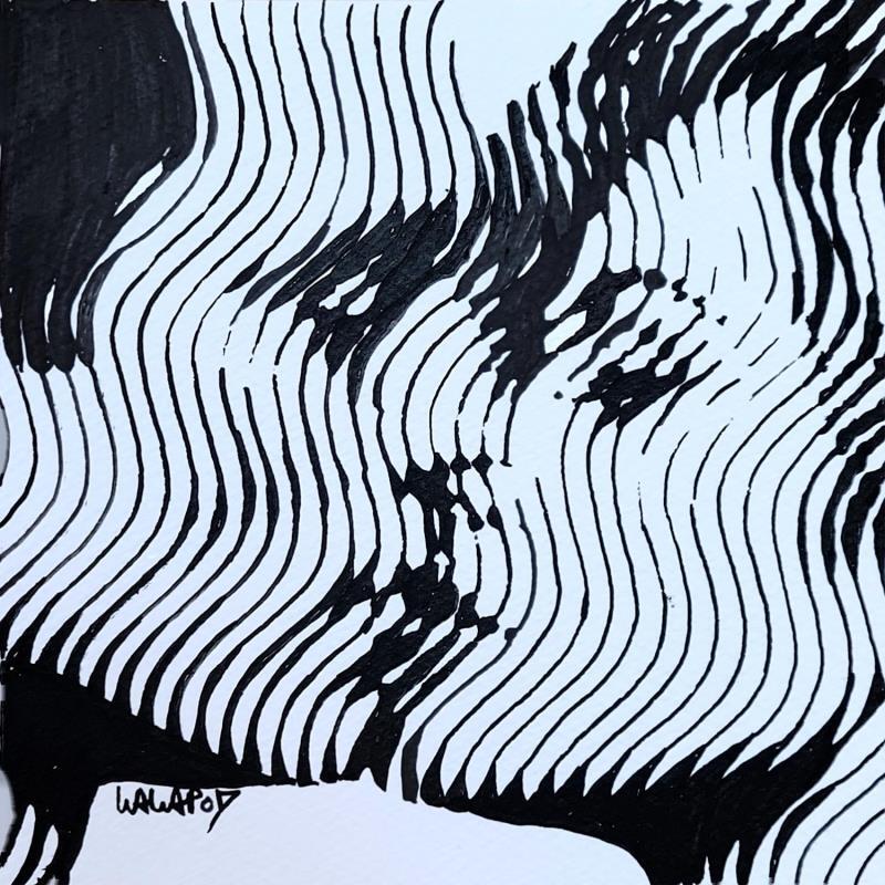 Painting Mini baiser noir et blanc  by Wawapod | Painting Pop-art Pop icons Acrylic Posca