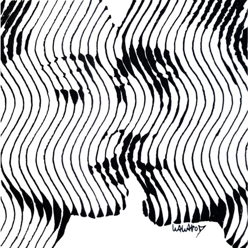 Gemälde Mini baiser 2 von Wawapod | Gemälde Pop-Art Pop-Ikonen Acryl Posca