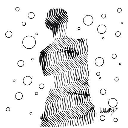 Peinture Double vénus bulles par Wawapod | Tableau Pop-art Acrylique, Posca Icones Pop