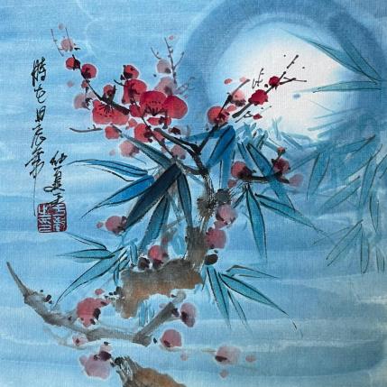 Gemälde Moon  von Yu Huan Huan | Gemälde Figurativ Tinte Natur, Pop-Ikonen