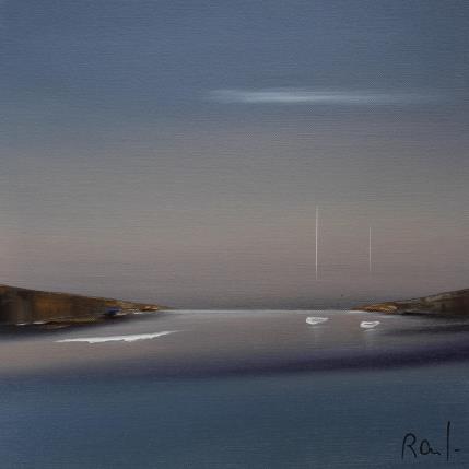 Painting Plénitude 64 by Roussel Marie-Ange et Fanny | Painting Figurative Oil Marine, Minimalist