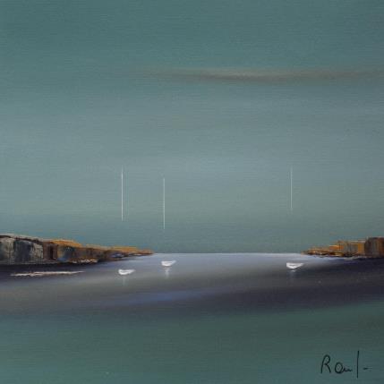 Painting Impression marine 64 by Roussel Marie-Ange et Fanny | Painting Figurative Oil Marine, Minimalist