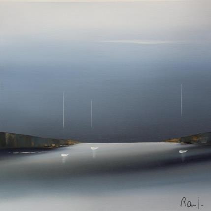 Painting Plénitude 64 by Roussel Marie-Ange et Fanny | Painting Figurative Oil Marine, Minimalist