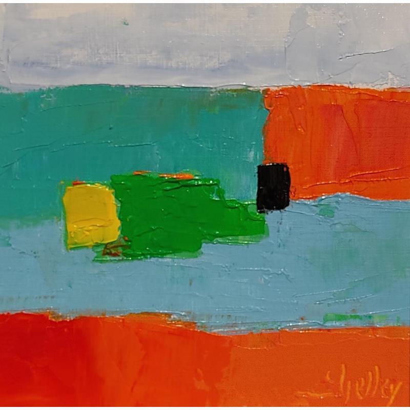 Peinture Atmosphére par Shelley | Tableau Abstrait Huile