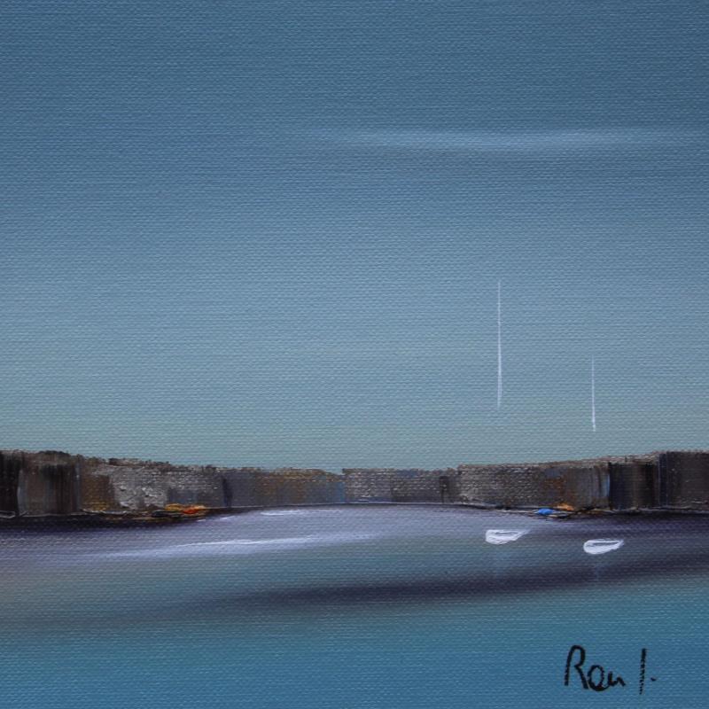 Painting Evasion marine 63 by Roussel Marie-Ange et Fanny | Painting Figurative Marine Minimalist Oil