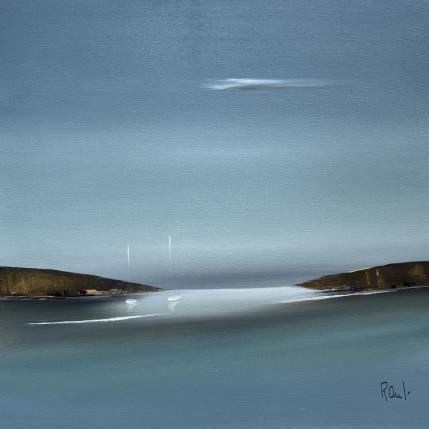 Gemälde Douceur marine 63 von Roussel Marie-Ange et Fanny | Gemälde Figurativ Öl Marine, Minimalistisch