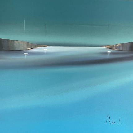 Peinture Evasion marine 63 par Roussel Marie-Ange et Fanny | Tableau Figuratif Huile Marine, Minimaliste