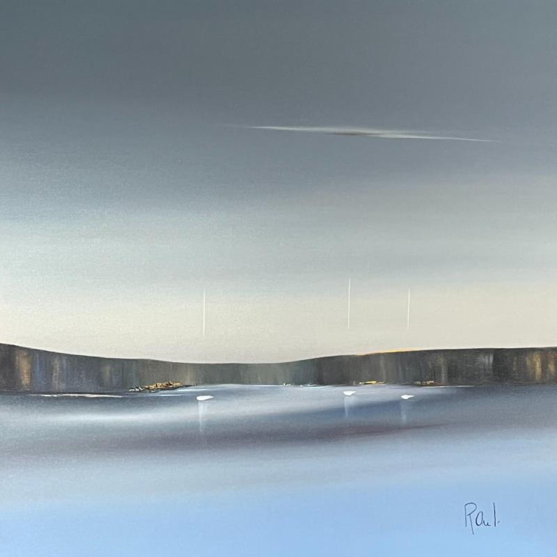 Painting Douceur marine 63 by Roussel Marie-Ange et Fanny | Painting Figurative Marine Minimalist Oil