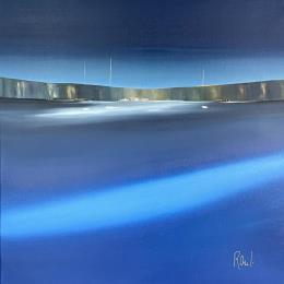 Peinture Horizon marin 63 par Roussel Marie-Ange et Fanny | Tableau Figuratif Huile Marine, Minimaliste