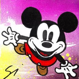 Painting HEY I’ M MICKEY by Mestres Sergi | Painting Pop-art Acrylic, Graffiti Pop icons