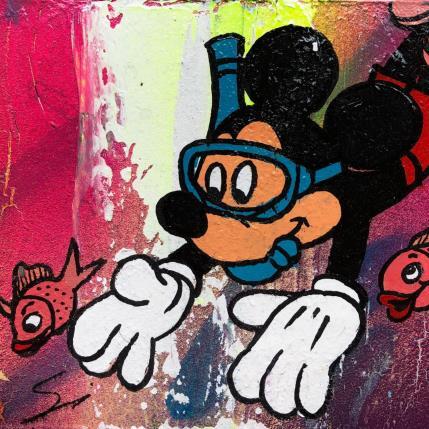 Pintura FISHING WITH MICKEY por Mestres Sergi | Pintura Pop art Acrílico, Graffiti Iconos pop