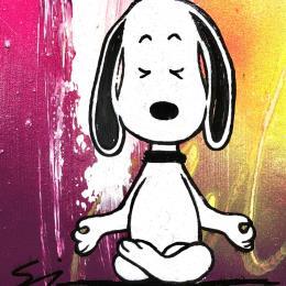 Painting SNOOPY MIND SET by Mestres Sergi | Painting Pop-art Acrylic, Graffiti Pop icons