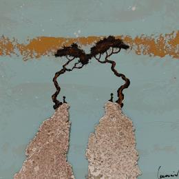 Painting A 400 by Lemonnier  | Painting Subject matter Acrylic, Zinc Landscapes, Pop icons