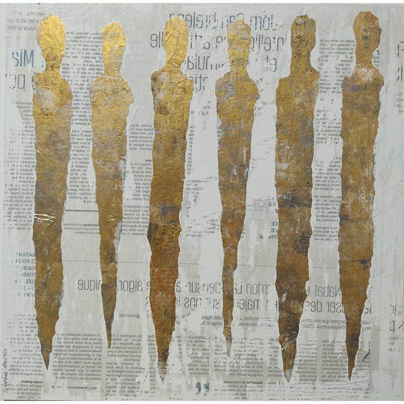 Painting La chorale by Rocco Sophie | Painting Raw art Acrylic Gluing Sand