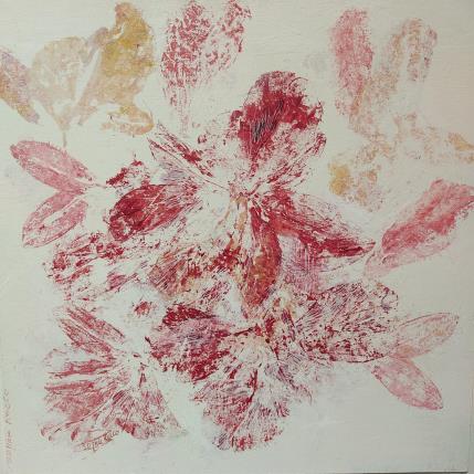 Peinture Délicatesse (empreinte) par Rocco Sophie | Tableau Art Singulier Acrylique, Collage, Sable