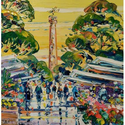 Painting Marché Boulevard Richard Lenoir by Corbière Liisa | Painting Figurative Oil Landscapes, Pop icons