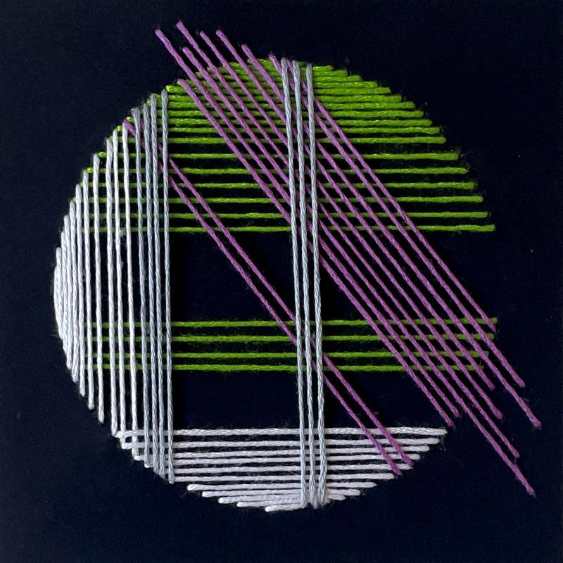 Gemälde Filichroma 64 von Pinsard Marine | Gemälde Abstrakt Minimalistisch Textil