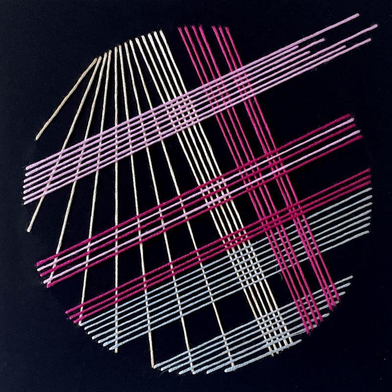 Peinture Filichroma 71 par Pinsard Marine | Tableau Abstrait Minimaliste Textile