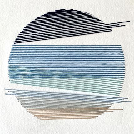 Peinture Filichroma 73 par Pinsard Marine | Tableau Abstrait Textile Minimaliste