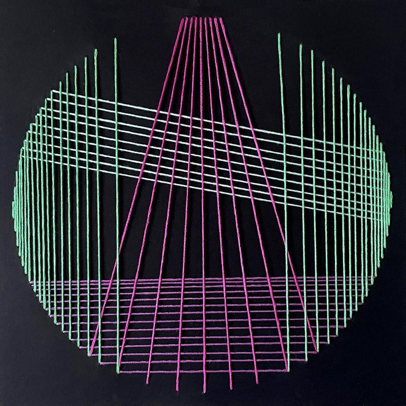 Gemälde Filichroma 75 von Pinsard Marine | Gemälde Abstrakt Minimalistisch Textil