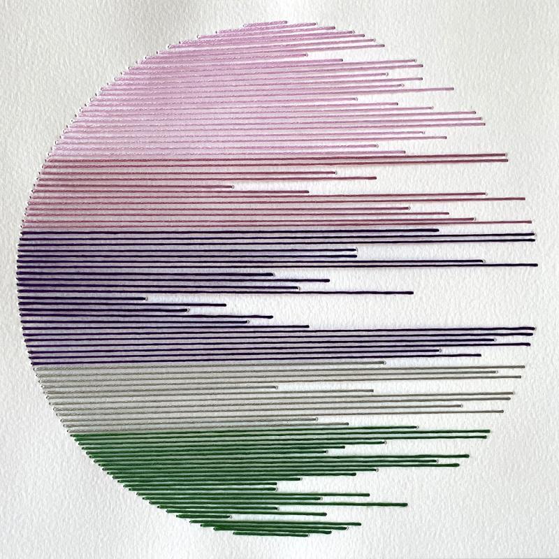 Gemälde Filichroma 78 von Pinsard Marine | Gemälde Abstrakt Minimalistisch Textil