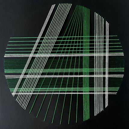 Peinture Filichroma 84 par Pinsard Marine | Tableau Abstrait Textile Minimaliste