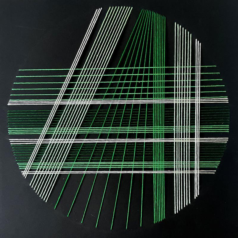 Gemälde Filichroma 84 von Pinsard Marine | Gemälde Abstrakt Minimalistisch Textil