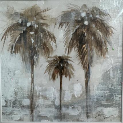 Gemälde Golden palms  von Solveiga | Gemälde Figurativ Acryl Pop-Ikonen