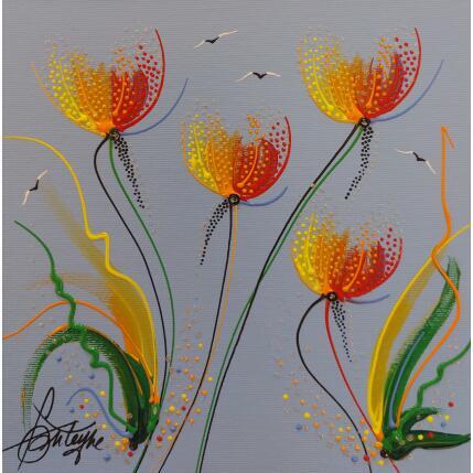 Peinture Dans le Ciel de Dijon par Fonteyne David | Tableau Figuratif Acrylique