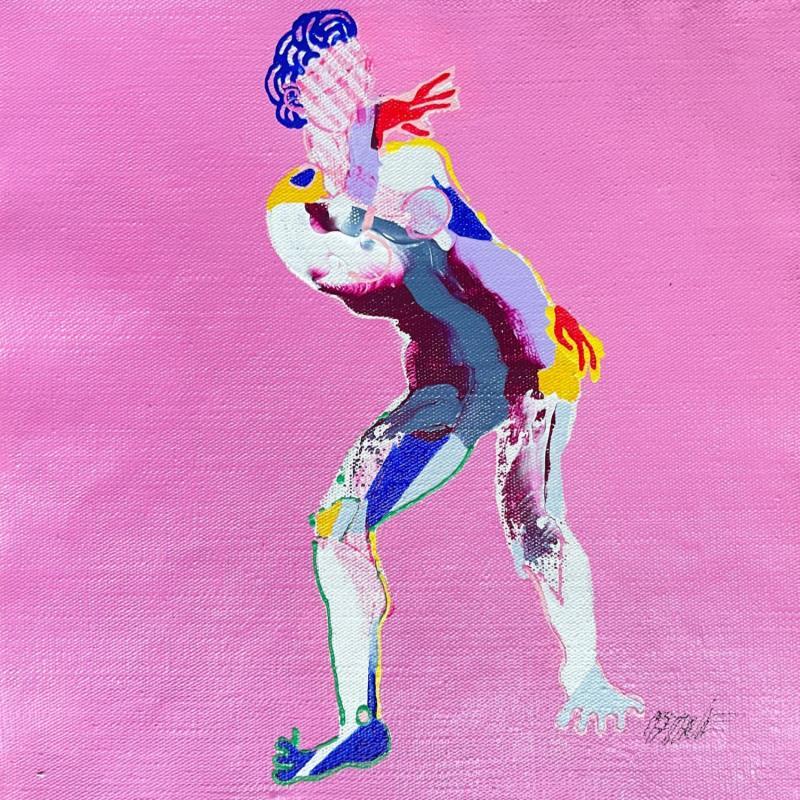 Peinture Je te tiens par la barbichette par Cressanne | Tableau Figuratif Nu